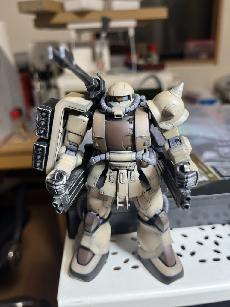 HG ザク・ハーフキャノン 全塗装 完成品
