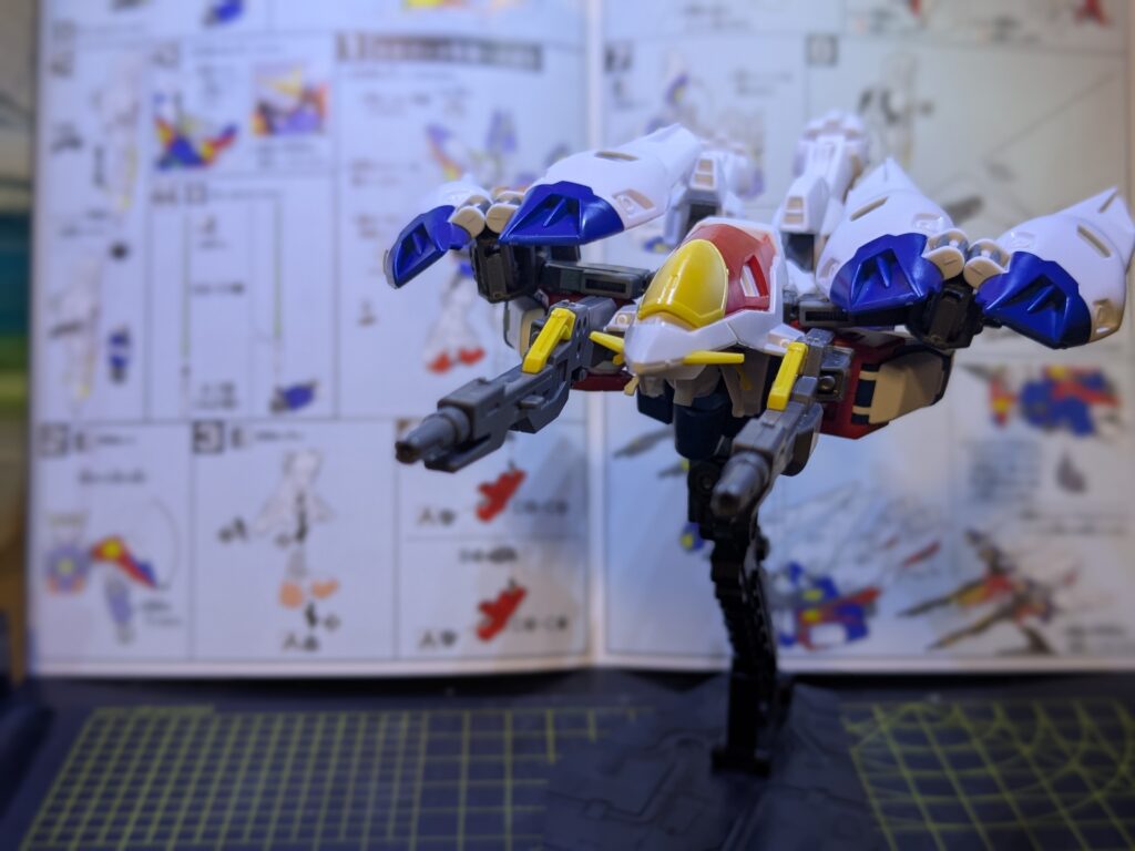HGAC ウイングガンダムゼロ ネオバード形態・スタンドで浮かせた飛行ポーズ