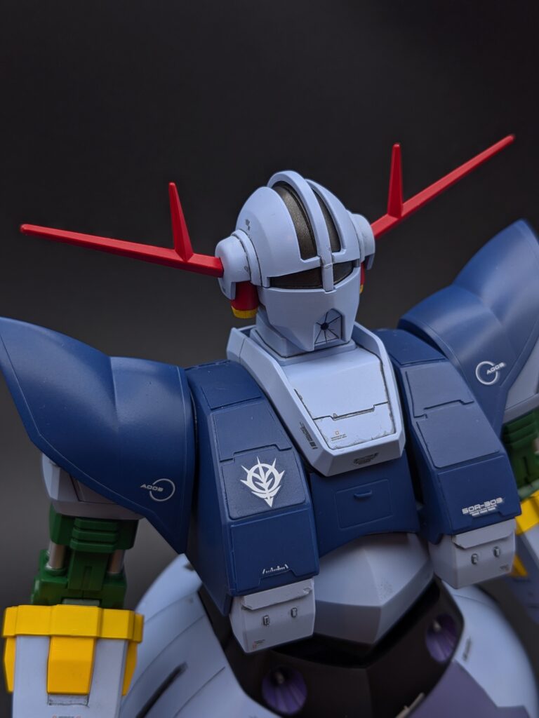HGUC ジオング 1/144 頭部クローズアップ|モノアイ・アンテナのディテール